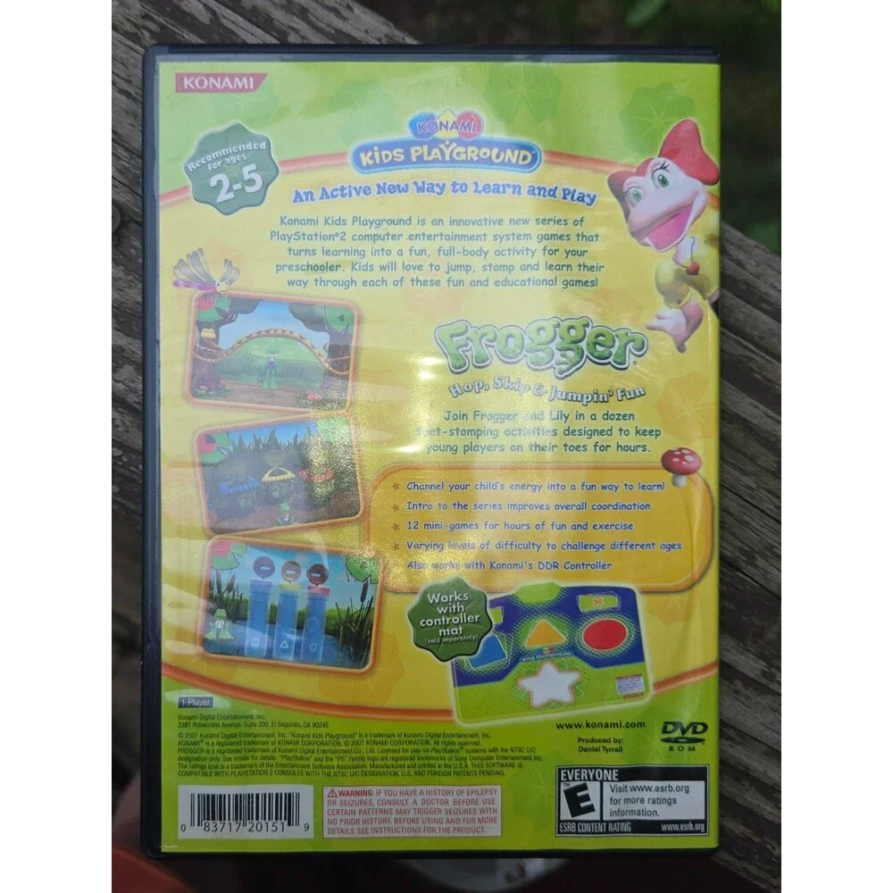 Konami Kids Playground: Frogger Hop, Skip & Jumpin' Fun (Sony PlayStation 2,...